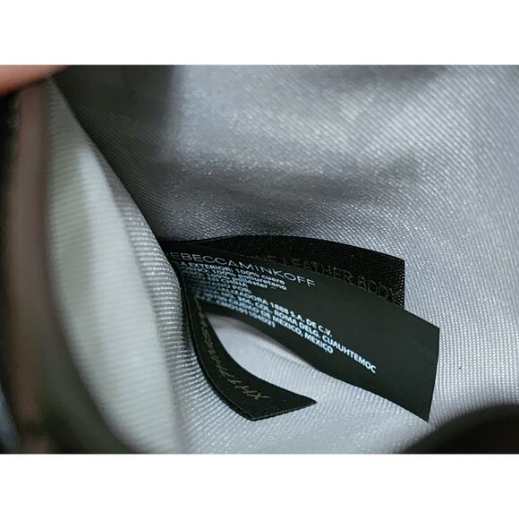 Rebecca Minkoff Women's Small Square Wallet Gray Leather Studs Bifold Zip Card - Picture 10 of 14